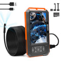 Endoscope Camera with Light, 5" IPS 1920P HD Borescope with Triple Lens, Inspection Borescope with 16.4FT Semi-Rigid Snake Cable and 32GB Card, IP67 Waterproof Drain Camera for Sewer/Pipe/Automotive