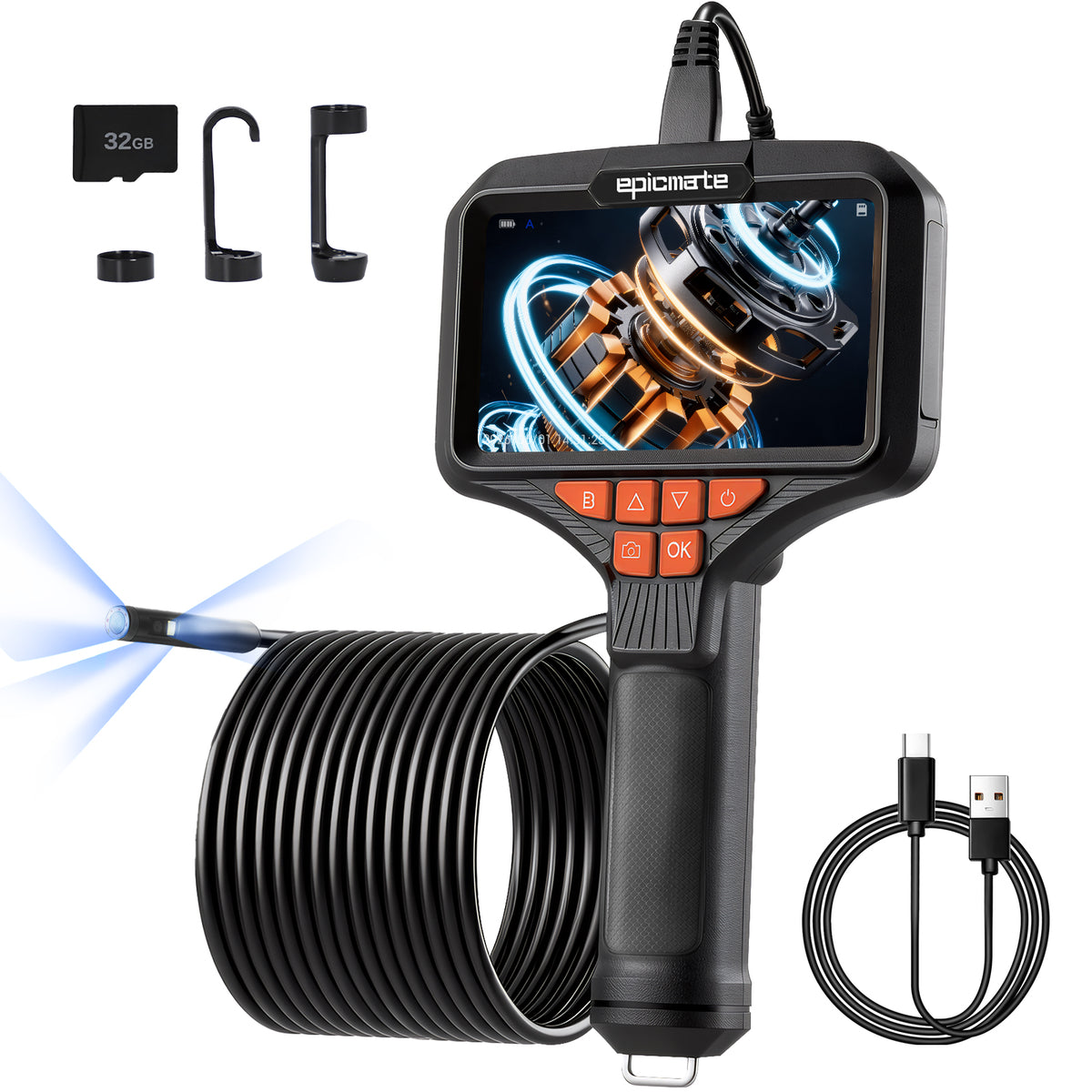 Endoscope Camera with Light for Automotive T52