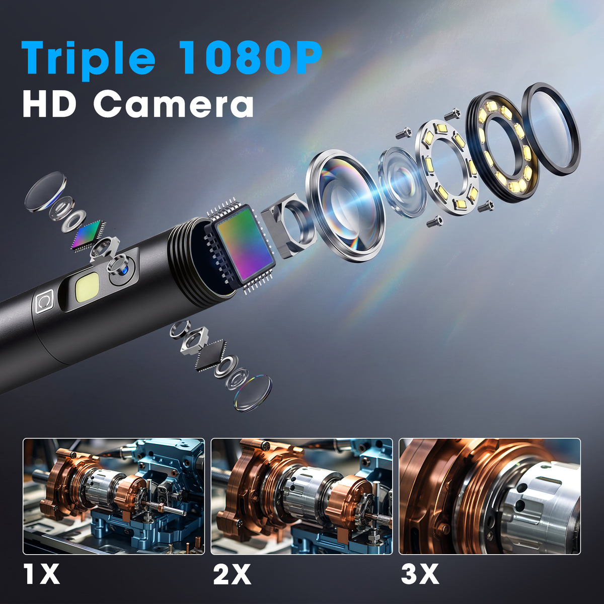 Endoscope Camera with Light for Automotive T52
